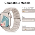 Miniatyrbillede 5 af 5: Flettet strækbart justerbart urrem til Apple Watch