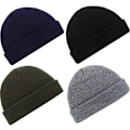 Miniatyrbillede 1 af 5: 4 stk. Trawler Beanie Watch Hat Rul op Kant Skullcap Fisker