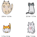 Miniatyrbillede 5 af 5: 16 stk. Kat strygejern på patches - broderede applikationer DIY patches