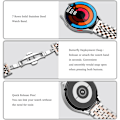 Miniatyrbild 3 av 7: Kompatibel med Galaxy Watch 6/5/4 Band/Active 2 Watch Bands 40mm 44mm, Watch 4 Classic Band 46mm 42mm/Galaxy Watch 3 Band 41mm, 20mm 7 rader Solid
