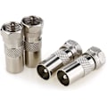 Miniatyrbilde 1 av 5: 4 stk kobber F-type hann til antenne CATV TV FM PAL hann RF koaks