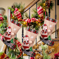 Miniatyrbilde 4 av 5: 18\" Jule Strømper Klassiske Store Strømper, Søte Elg Snømann Jul Jul
