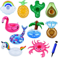 Miniatyrbild 1 av 5: Uppblåsbara dryckeshållare för pool med miniluftpump (11-pack)