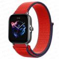 Miniatyrbillede 1 af 5: 20mm 22mm Rem til Amazfit Gts/2/2e/4/3/mini Gtr 4/2/3/pro 47mm Stratos 3 Nylon Armbånd Pulseira Correa Amazfit Bip Rem Red 65 22mm