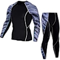 Miniatyrbild 1 av 5: Herrkläder Gym Running Fitness Kit Kompressionsbyxor Skjorta Topp Långärmad Jacka