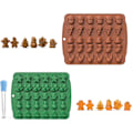 Miniatyrbillede 1 af 5: 2 stk 60-hulrums jule silikone chokoladeforme med dråber til DIY julekager