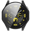 Pikkukuva 2 / 5: Yhteensopiva Huawei Watch GT4 46mm:n kanssa, täysi suojaava PC-kotelo karkaistulla lasisella näytönsuojalla (46mm musta) Musta 46mm