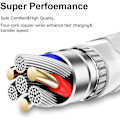 Miniatyrbilde 4 av 5: iPhone-lader, [Apple MFi-sertifisert] 3-pakning 6 fot 90 graders iPhone