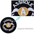 Miniatyrbillede 2 af 5: Asshole Merit Badge Patch - Broderet Moral Taktisk Patch Krog og Loop