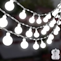Miniatyrbillede 1 af 7: Batteridrevne lyskæder til indendørs soveværelse, Calibre 0,8IN 20ft 60led Globe Fairy Lights med timer, 8 tilstande klyngelys til udendørs klasseværelse