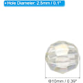 Miniatyrbild 2 av 5: Fasetterade akryl pärlor (100-pack) - 10 mm distanspärlor för DIY-smycken