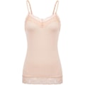 Miniatyrbilde 2 av 5: Kvinners justerbare spaghettistropp blonder trimmet camisole tunika tank top