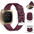 Miniatyrbillede 4 af 5: Fitbit Versa 3/Sense Vævning Rem - Lille Fuchsia