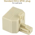 Miniatyrbillede 3 af 5: Rj11 Duplex vægudtag Adapter Dual Phone Line Splitter Wall