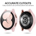 Miniatyrbillede 2 af 5: Glass+etui til Samsung Galaxy Watch 4 44mm 40mm tilbehør Pc All-around Anti-fall Bumper Cover+skærmbeskytter Galaxy Watch4 White leopard Galaxy watch 4 40mm