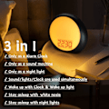 Miniatyrbillede 6 af 7: Hvid støjmaskine Vækkeur Lys Solopgang Alarmur med Solopgang Solnedgang Simulation til tunge sovende Børns soveværelse Dobbelt alarm Snooze Lyd