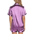 Miniatyrbilde 5 av 5: Womens Silk Satin Pajamas Shorts Set Bride Pajamas Button Down Pjs Loungewear