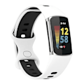 Miniatyrbillede 1 af 4: Til Fitbit Charge 5 To-farvet silikoneurrem XUT White Black