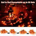Miniatyrbilde 2 av 7: Oransje lys, 33ft 50 LED C9 oransje julelys koblingsbare, 120V UL-sertifiserte plugin innendørs/utendørs oransje lysstrenger, svart ledningstre