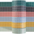Miniatyrbild 1 av 5: Rutnät Washi Tape Set - Dekorativa tejper för gör-det-själv-hantverk
