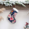 Miniatyrbillede 6 af 8: Julepynt Strømper med Blomstermønster => 17,7 tommer Gaveholder til Festlig Julepynt (1 pakke).