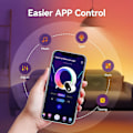 Miniatyrbild 2 av 7: Smart Wake Up Light, Nattlampa för Sovrum, Smart Alarmklocka med Bluetooth APP och Fjärrkontroll, Sänglampa för Sömn Vit