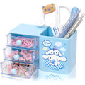Miniatyrbillede 1 af 5: nime Desktop Cinnmoroll Skrivebords Kontorartikler Continer n Holder til Skrivebord Sød ncil Kop Pot Mkeup Penselholder Mini Box B B