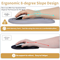 Miniatyrbild 6 av 7: Musmatta handledsstöd, ergonomisk musmatta med handledsstöd, datormusmattor smärtlindring tangentbord handledsstöd med underläggsset, halkfri