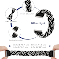 Miniatyrbild 3 av 6: Elastiskt band kompatibelt med Fitbit Sense /Fitbit Versa 3 /Sense 2 /Versa 4 för kvinnor, smalt flätad rem i stretchig svartvitt XS-passform