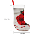 Miniatyrbillede 4 af 8: Julepynt Strømper med Rose - Holdbare, Farverige og Sjove Festlige Dekorationer - Jule Strømpe Pejs Ornamenter Jule Socke Gave Slik B