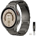 Miniatyrbillede 1 af 7: Metalrem til   Galaxy Watch FE/7/6/5/4, ingen mellemrum rustfrit stålrem til Galaxy Watch 6/4 Classic, justerbar elegant udskiftningsrem til Galaxy Watch