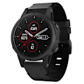 Miniatyrbild 1 av 5: För Garmin Fenix 5s Plus 20mm Läder Stål Spänne Klockarmband MRO Black