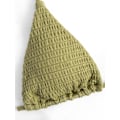 Miniatyrbilde 4 av 5: Kvinners Halterneck Triangle Bikini Ribbet String Smocked Badetøy Cheeky Thong