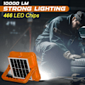 Miniatyrbillede 5 af 5: 100W Bærbar Arbejdslampe - 10.000LM 466-LED Projektør | 5 Tilstande USB/Solar til Nødsituationer, Reparationer