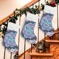 Miniatyrbillede 4 af 7: Jule-Strømpe, Personlige Jule-Strømper 2-pak Bohemian Mandala Aztec 45,7 cm Jule-Strømper Hængende Ornament Pejs til Træ