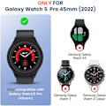 Miniatyrbillede 2 af 5: [6+6-pack] til Galaxy Watch 5 Pro 45 mm skærmbeskyttelse og etui,