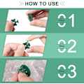 Miniatyrbild 3 av 5: Växthus Twist Clips Plast - Förpackning med 200 Clips för Växthusnät Skuggning