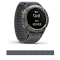 Miniatyrbild 3 av 5: För Garmin Fenix 6 22mm Stickad Nylon Loop Watch Band SFH Grey