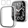 Miniatyrbild 1 av 5: Skärmskyddsfodral för Amazfit Bip 5 Unity Smartwatch, 2-pack Hårt PC-stötfångarskydd Full Face Cover Skyddstillbehör för Amazfit Bip 5 Unity Me