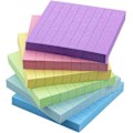 Miniatyrbild 1 av 2: Candy Color Lined Sticky Notes - 6 Block, 3x3 tum