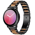 Miniatyrbillede 3 af 5: Til Garmin Venu/vivoactive 3 Music 20mm Universal Tre-perler rustfrit stål + Resin Watch Band DOV Black-Honey