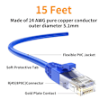 Miniatyrbillede 2 af 5: 15 fod (5-pak) Cat 5E Ethernet Patch-kabel. Rj45 dator
