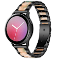 Miniatyrbillede 3 af 5: Til Garmin Venu/vivoactive 3 Music 20mm Universal Tre-perler rustfrit stål + Resin Watch Band DOV Black-Pink Green