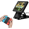 Miniatyrbilde 2 av 5: for Nintendo Switch Sammenleggbar Bordholder Spillstativ Feste Brakett