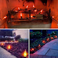 Miniatyrbilde 7 av 7: Flimrende flammelyssnor 10Ft Halloween C18 utendørs lyssnor, flimrende rav julelys med 10 E12 sokkelflammepærer for flamme