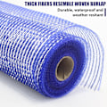 Miniatyrbillede 3 af 5: Deco Mesh 10 tommer x 30 fod, Blå Mere Bredde Metallic Folie Mesh Stof,