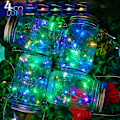 Miniatyrbild 3 av 7: Solcellsburk med LED-slingor för glasburkar [Uppdaterad], 8-pack 20 LED Vattentäta Fe-slingor för glasburkar med Hängare (Inga burkar), Utomhusgård Bröllop