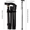 Miniatyrbild 2 av 5: Hopfällbar och justerbar design Walking Cane Folding Cane Portable Walking Cane