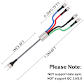 Miniatyrbild 3 av 5: Multiladdningskabel 3A 2-pack 4FT 4 i 1 nylonflätad multipel USB