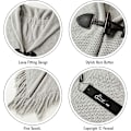 Miniatyrbillede 4 af 5: Stilfuld Horn Button Plaid Poncho V-halsudskæring, V-kant